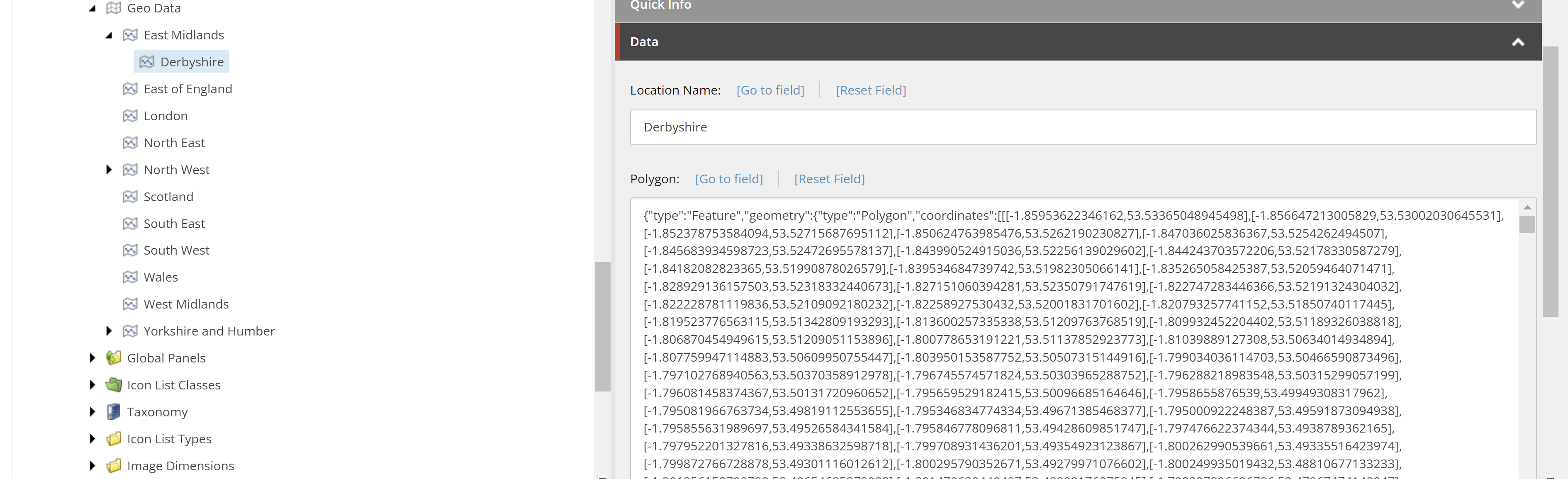 GeoData Polygon Sitecore Field